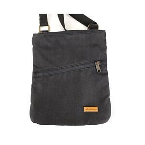 EDDIE BAUER BLACK CROSSBODY TRAVEL SHOULDER BAG – CASUAL CLASSIC, 8x10